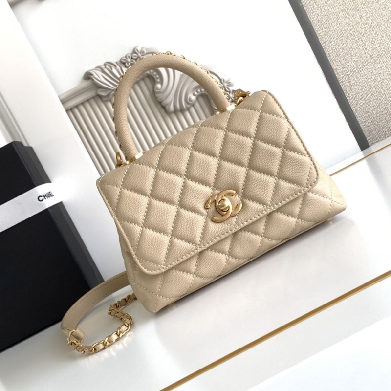 Ch*el top handle bags